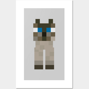 Minecraft Siamese Cat Posters and Art